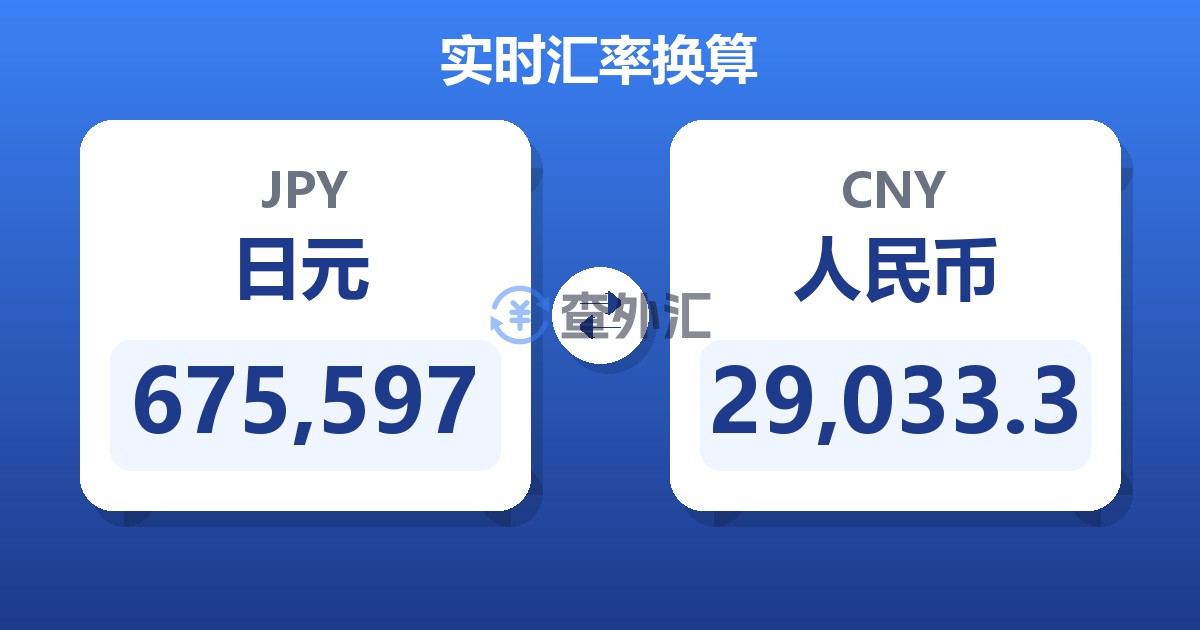 675,597日元兑人民币