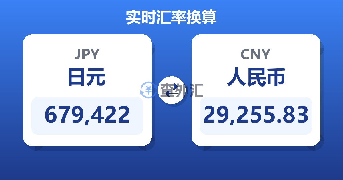 679,422日元兑人民币