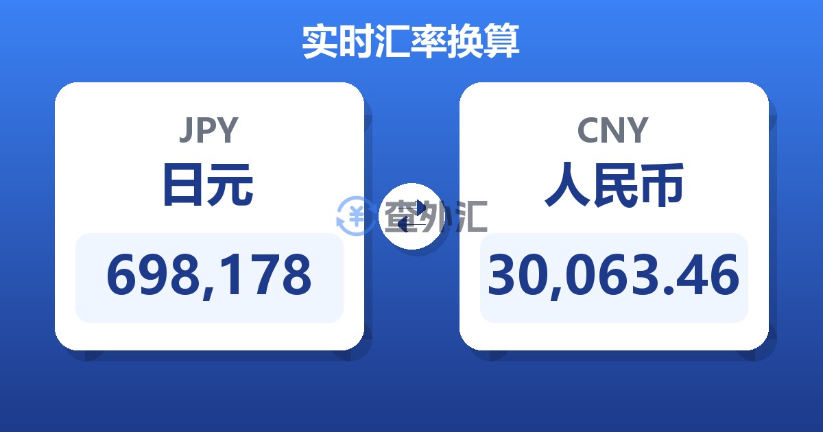 698,178日元兑人民币