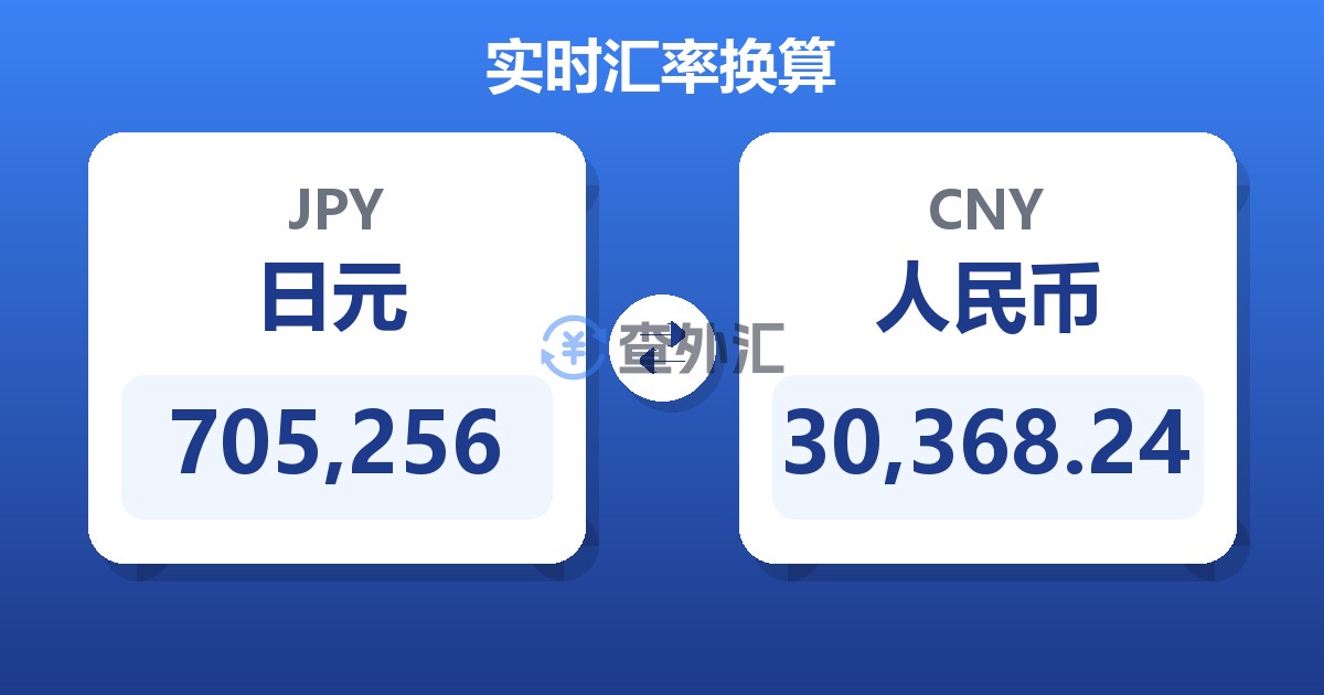 705,256日元兑人民币
