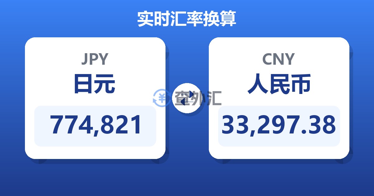774,821日元兑人民币