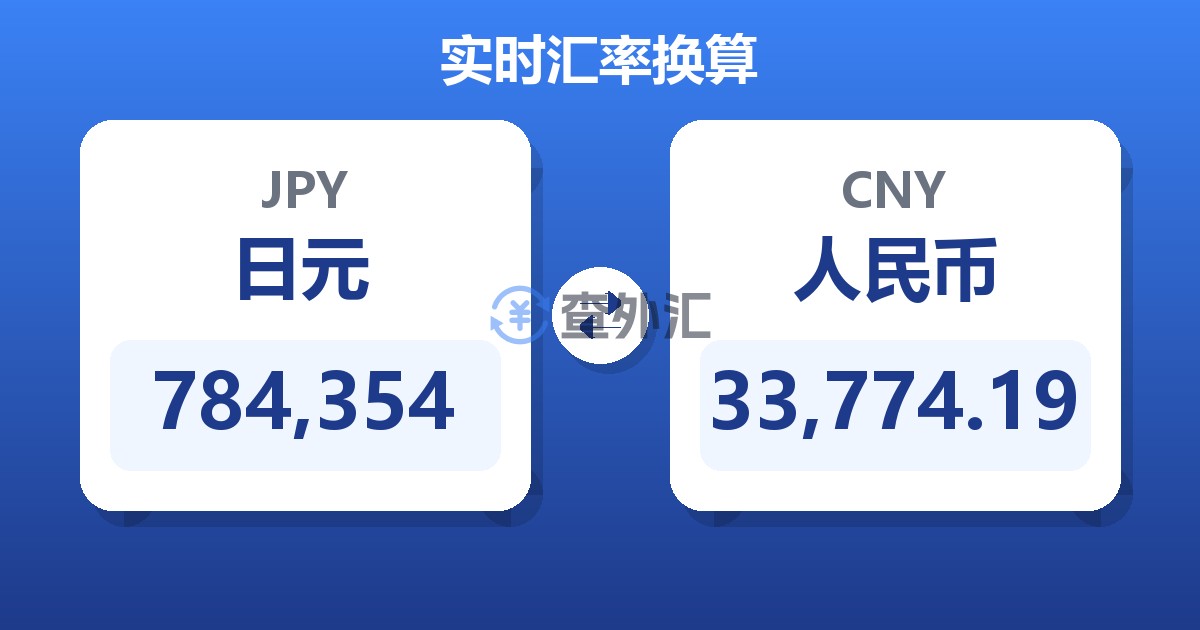 784,354日元兑人民币
