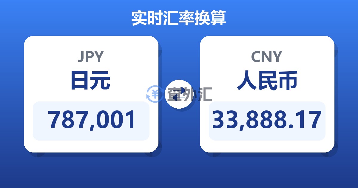 787,001日元兑人民币