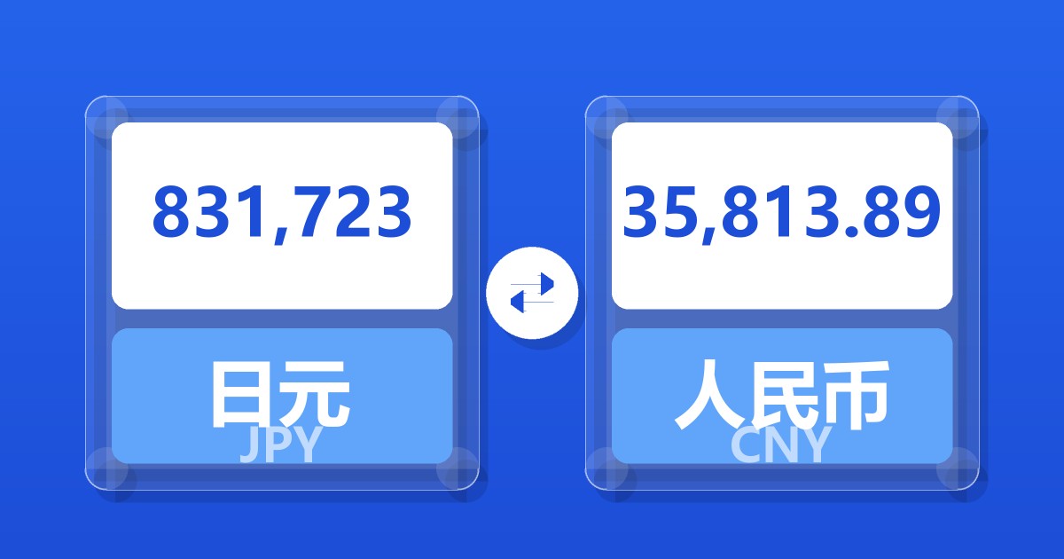 831,723日元兑人民币