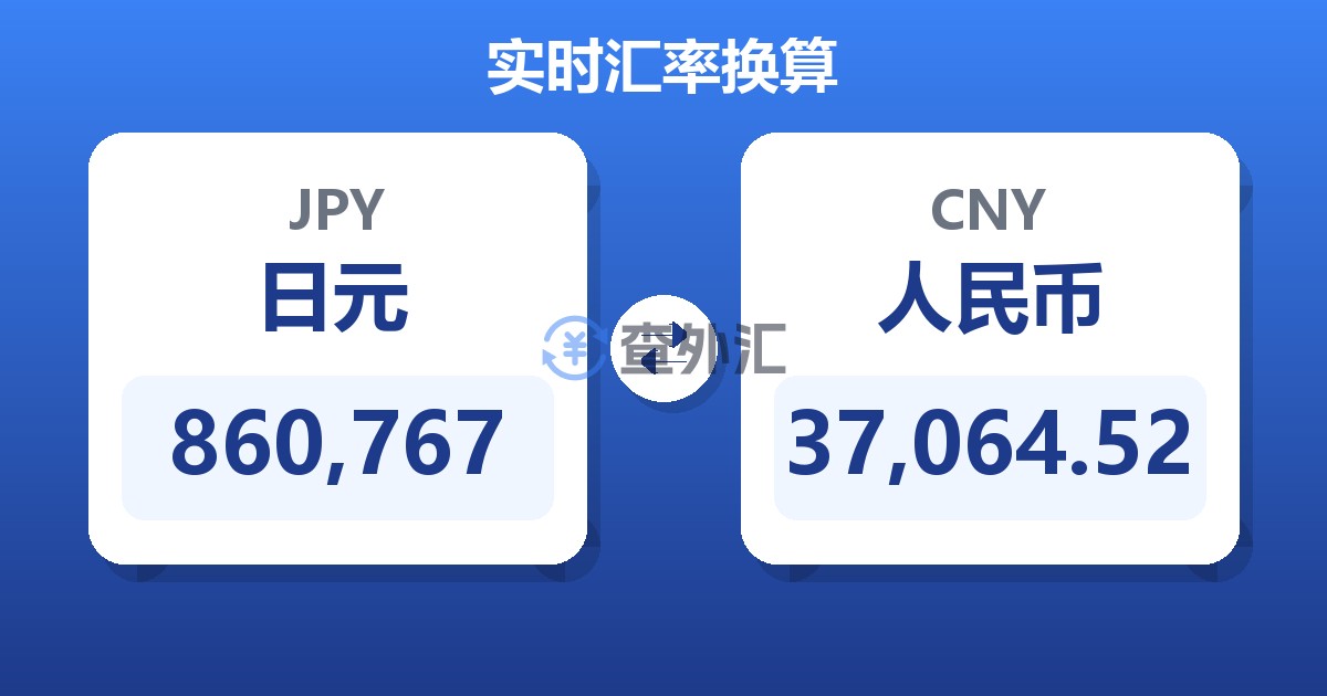 860,767日元兑人民币