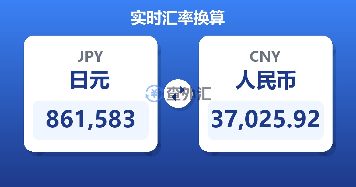 861,583日元兑人民币
