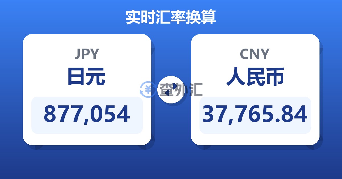 877,054日元兑人民币
