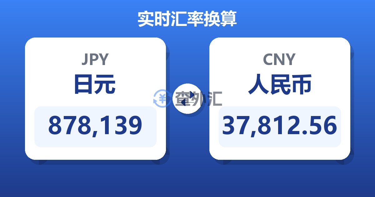 878,139日元兑人民币
