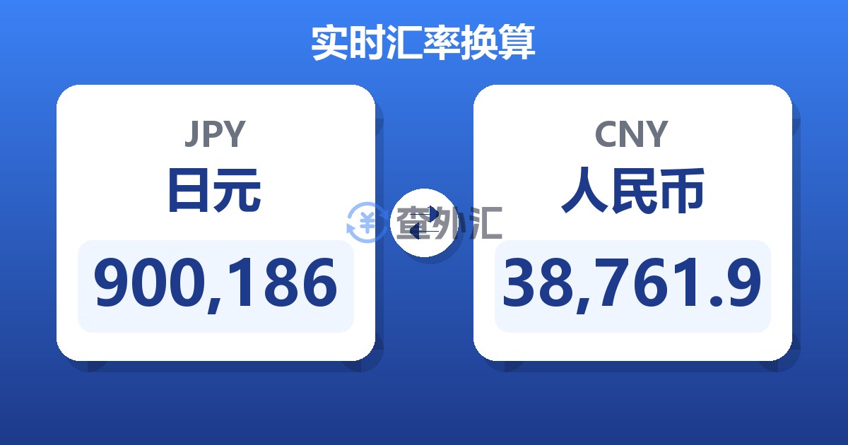 900,186日元兑人民币