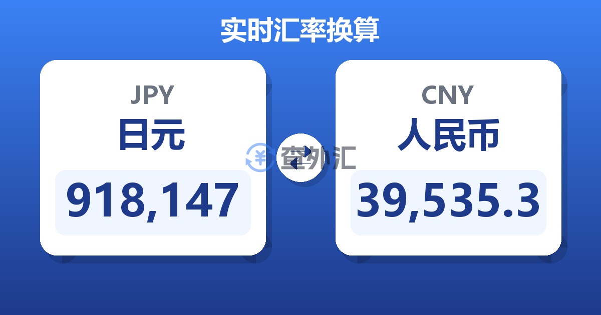 918,147日元兑人民币