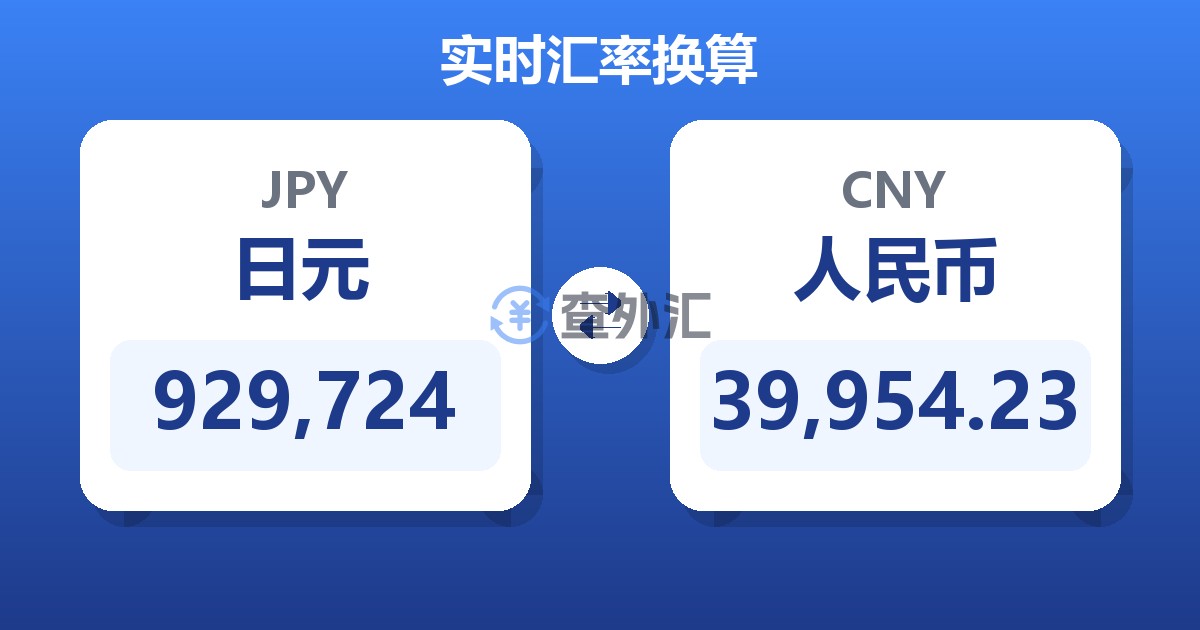929,724日元兑人民币