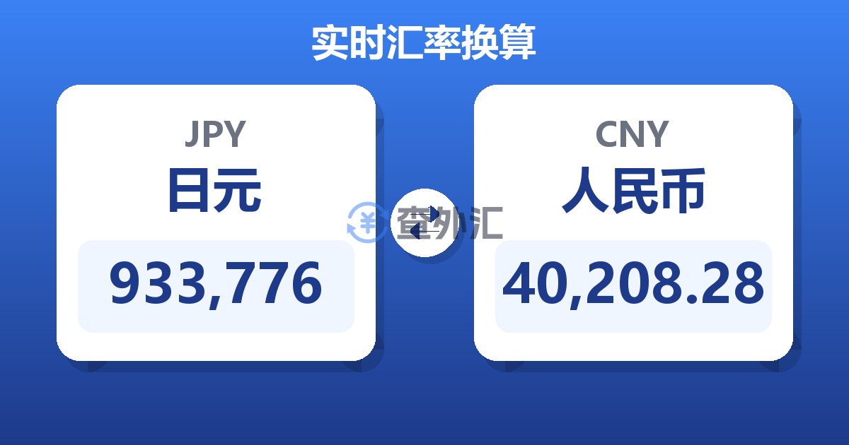 933,776日元兑人民币