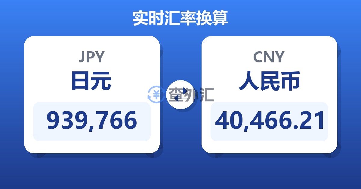 939,766日元兑人民币