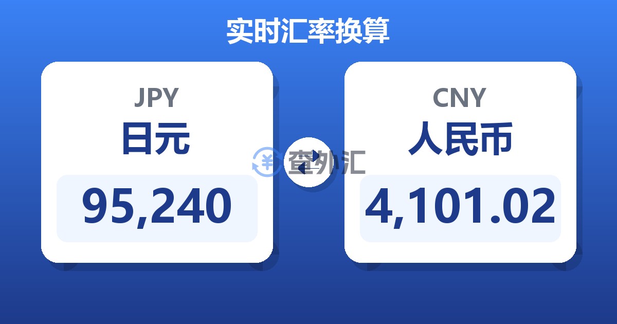 95,240日元兑人民币