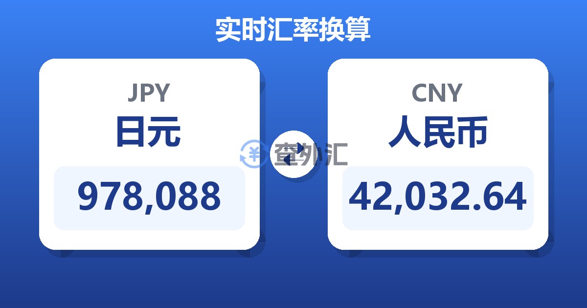 978,088日元兑人民币