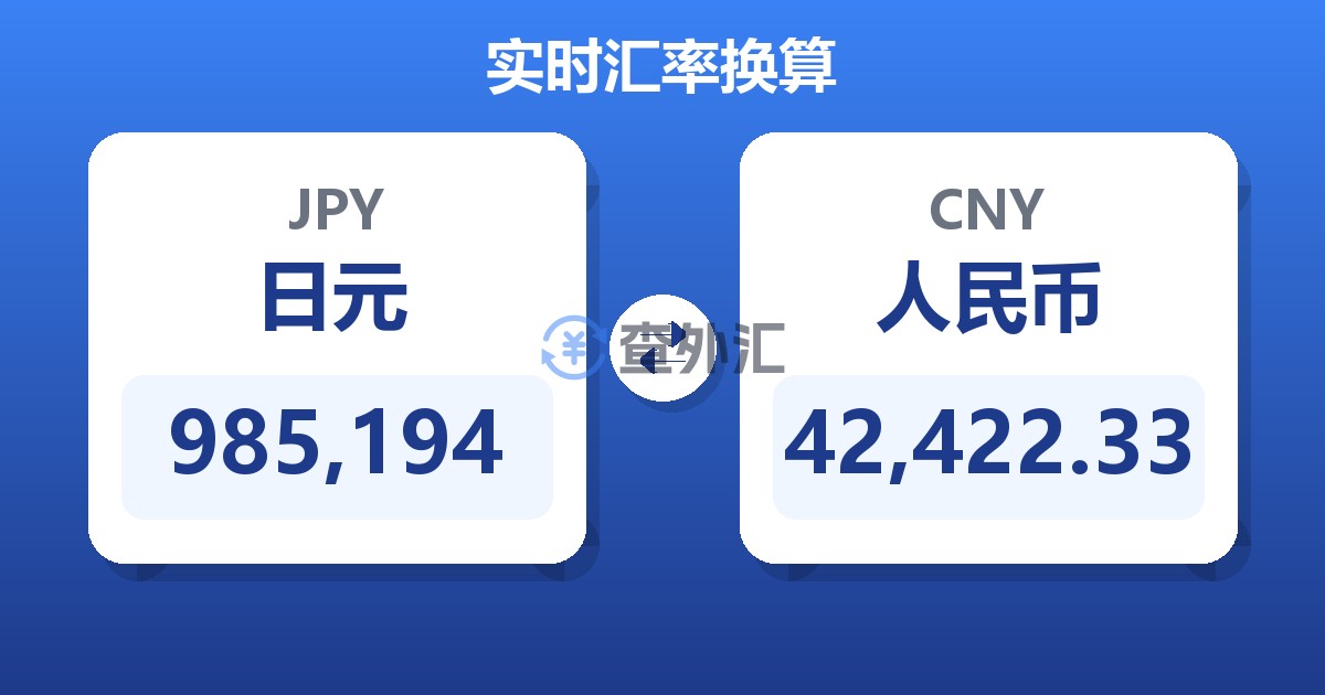 985,194日元兑人民币