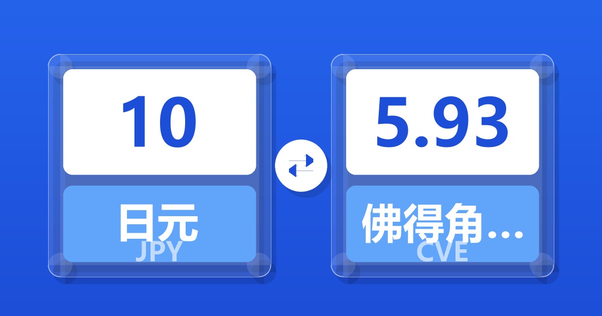 10日元兑佛得角埃斯库多