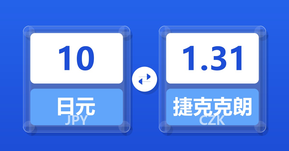 10日元兑捷克克朗