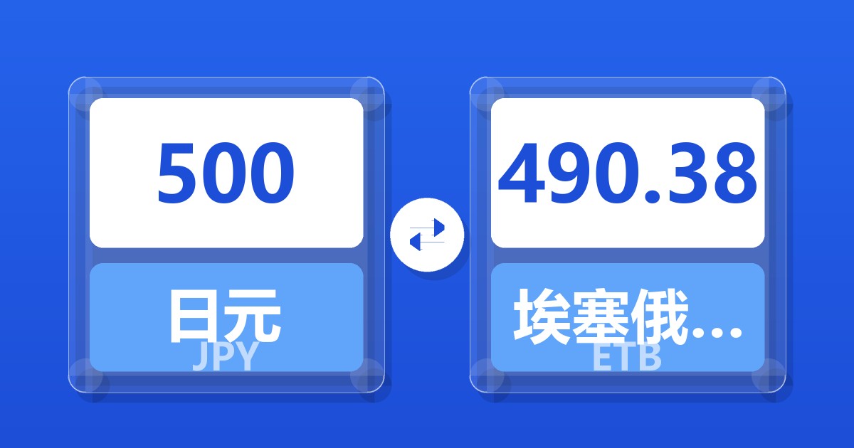 500日元兑埃塞俄比亚比尔