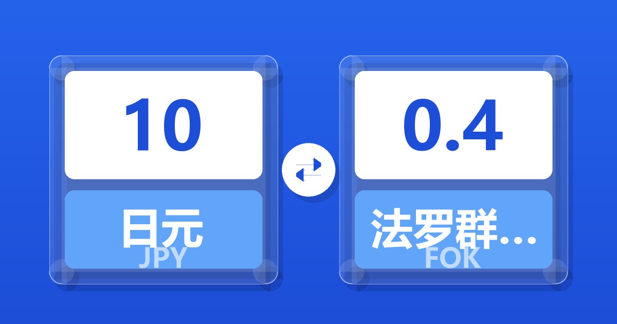 10日元兑法罗群岛克朗
