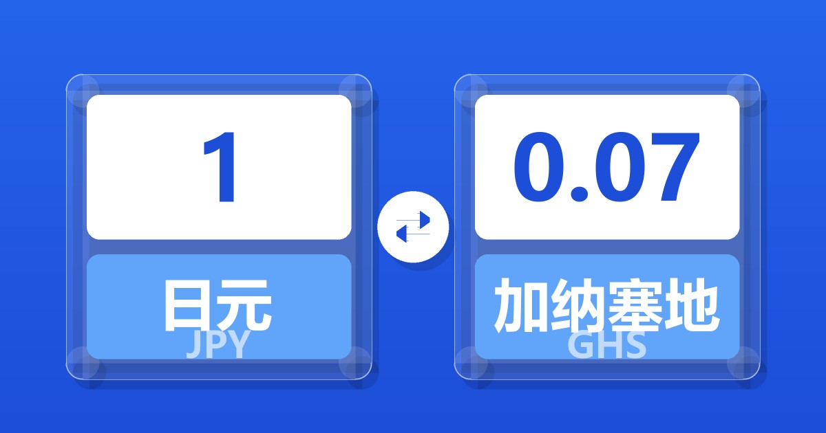 1日元兑加纳塞地