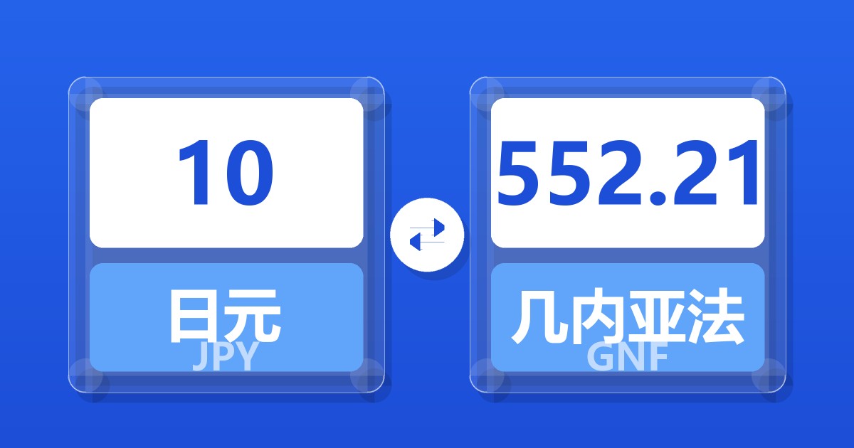 10日元兑几内亚法郎