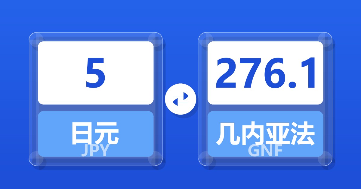 5日元兑几内亚法郎