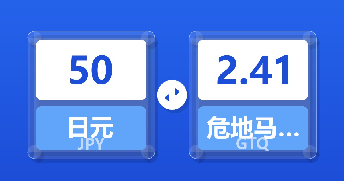 50日元兑危地马拉格查尔