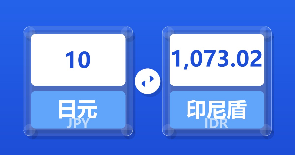 10日元兑印尼盾