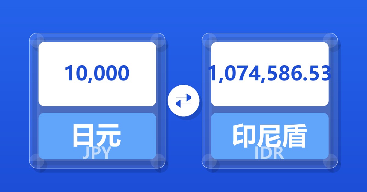 10,000日元兑印尼盾