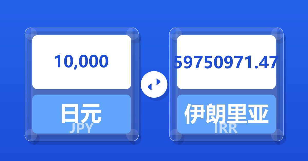 10,000日元兑伊朗里亚尔