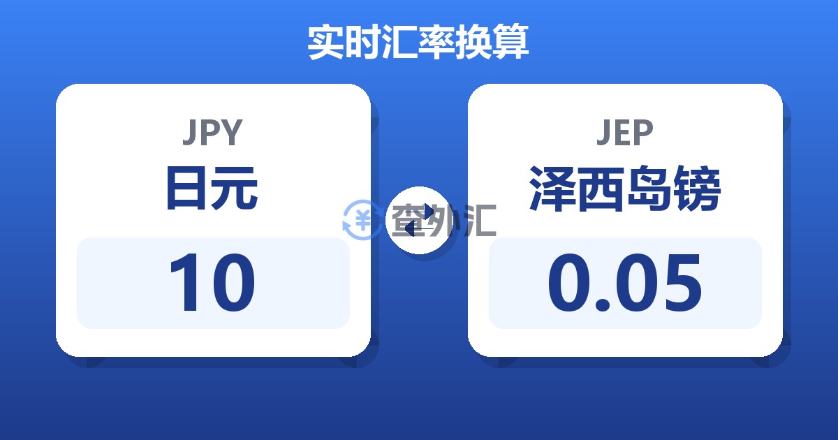 10日元兑泽西岛镑