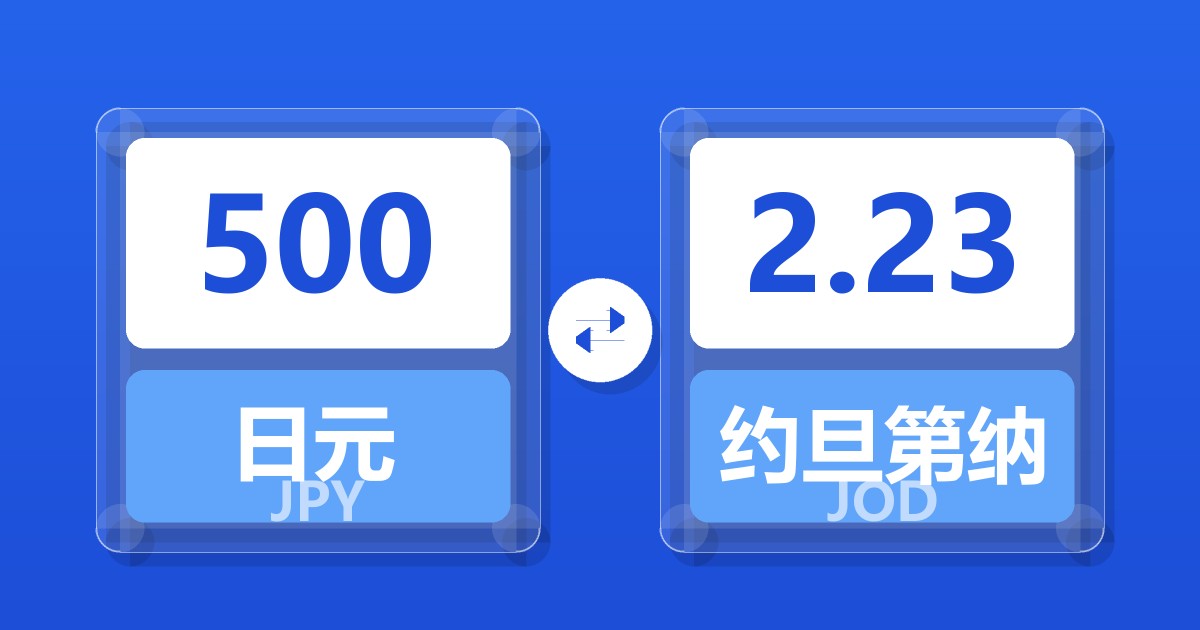 500日元兑约旦第纳尔