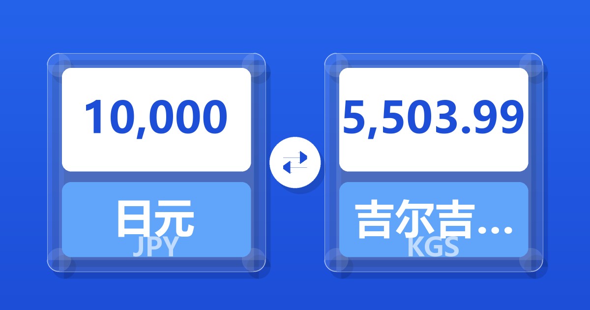 10,000日元兑吉尔吉斯斯坦索姆
