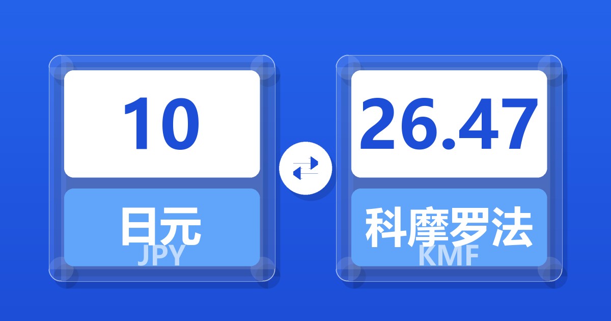 10日元兑科摩罗法郎