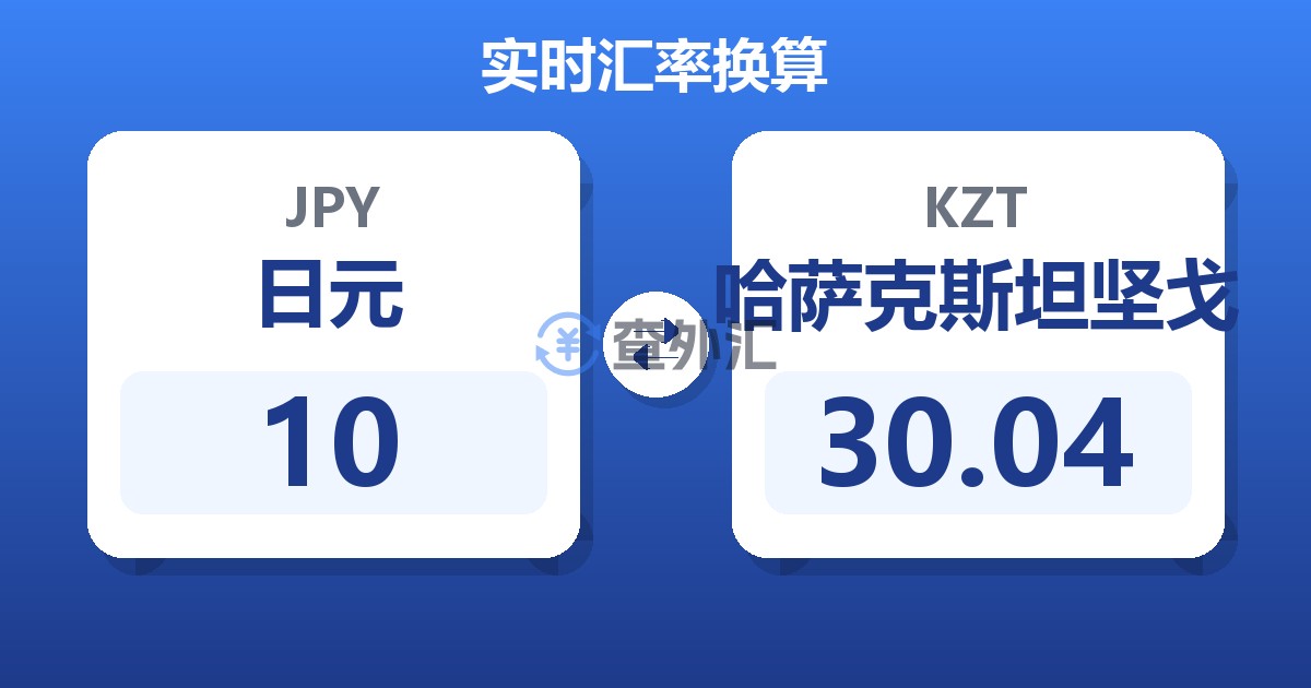 10日元兑哈萨克斯坦坚戈