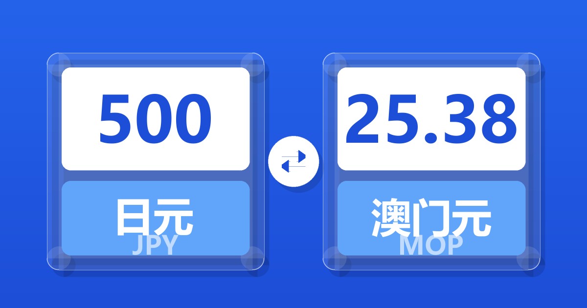 500日元兑澳门元