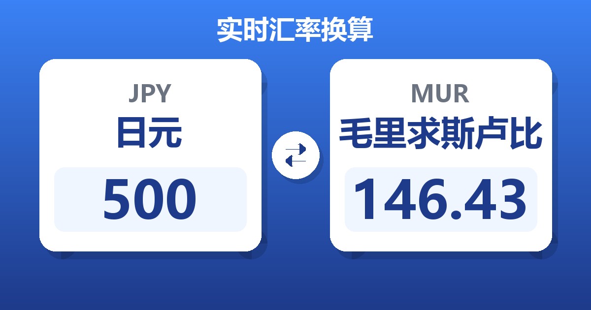 500日元兑毛里求斯卢比