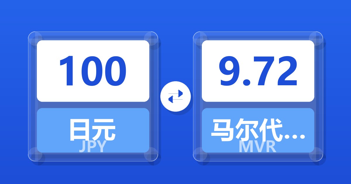 100日元兑马尔代夫拉菲亚