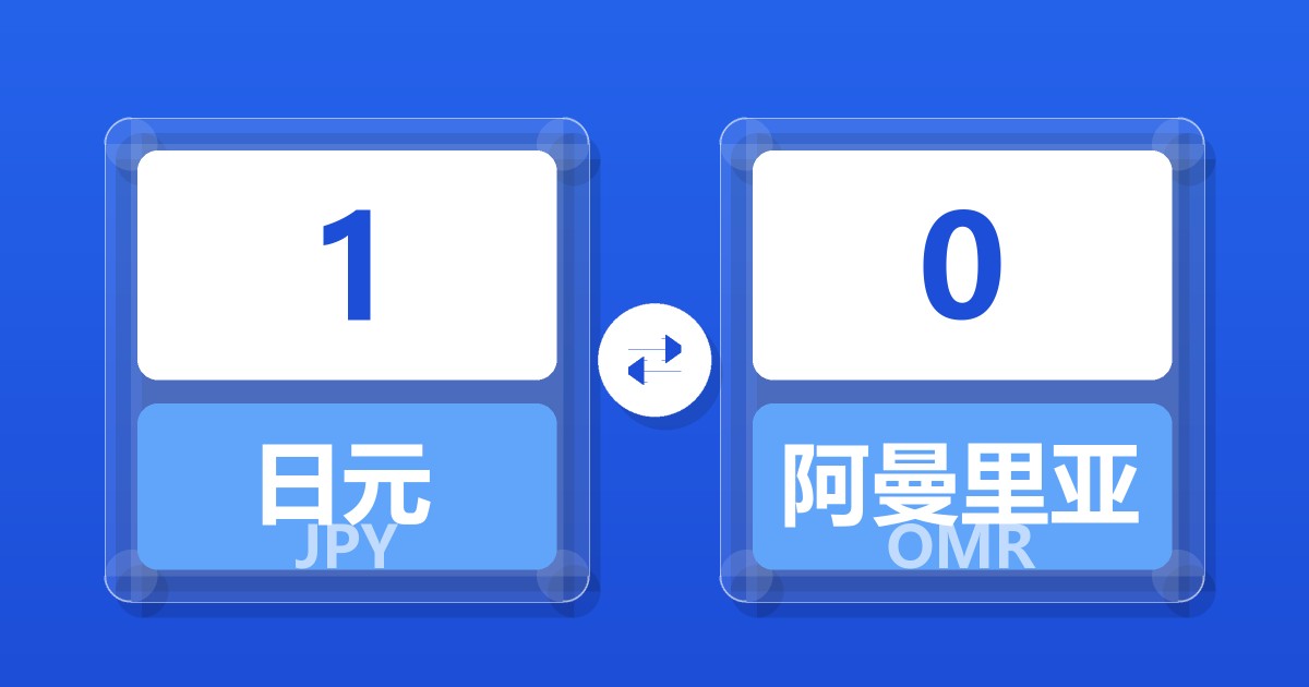 1日元兑阿曼里亚尔