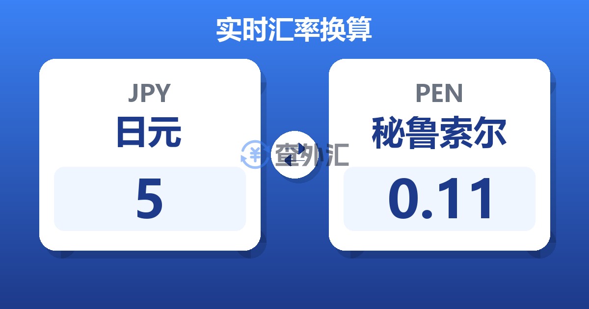 5日元兑秘鲁索尔