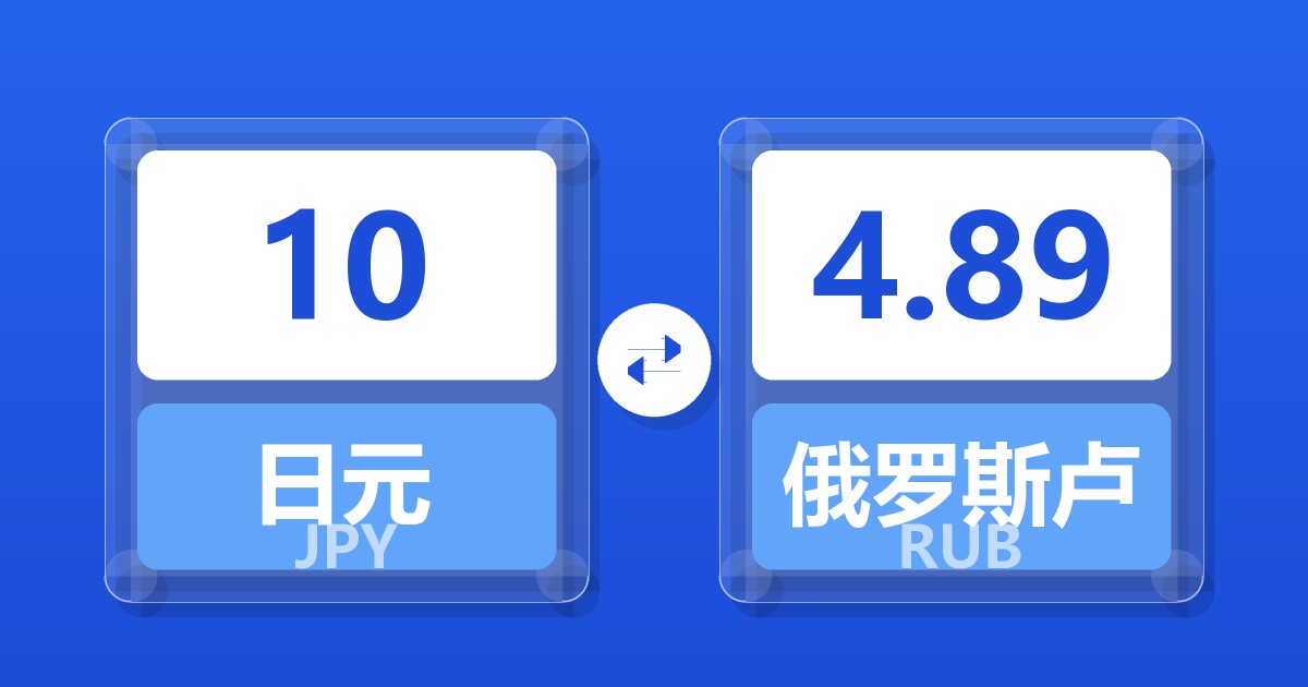 10日元兑俄罗斯卢布