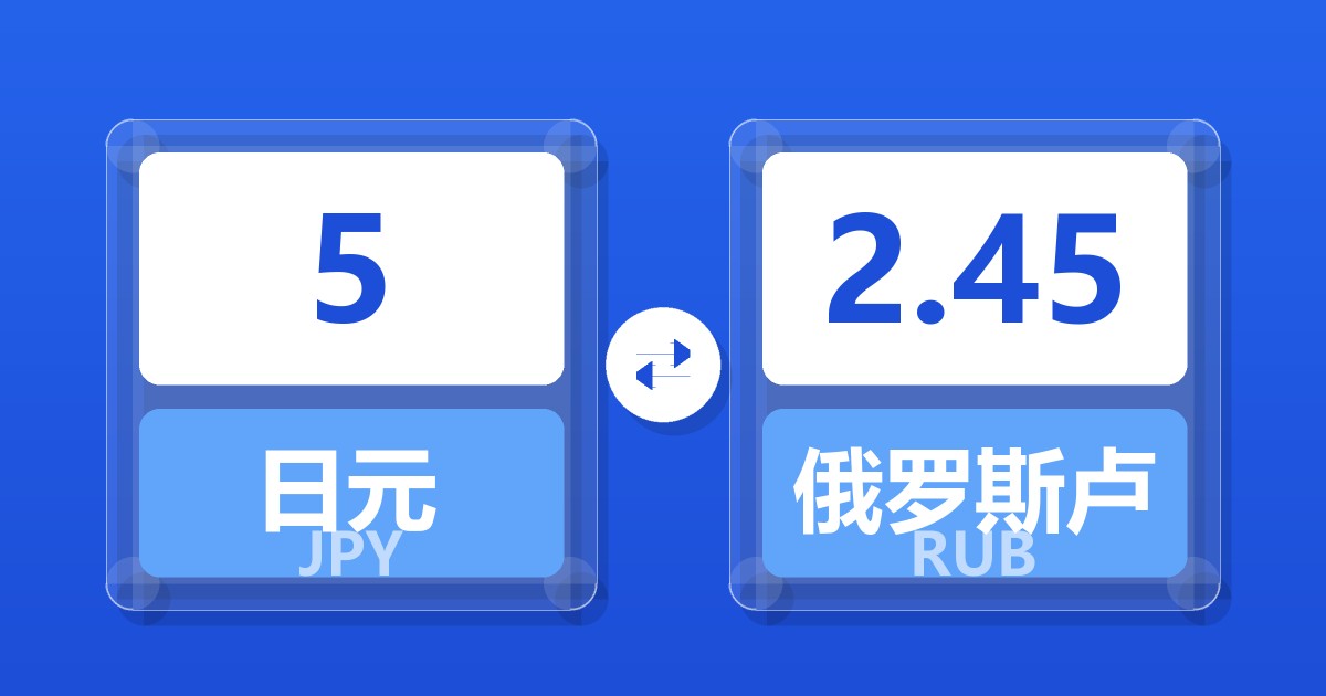 5日元兑俄罗斯卢布
