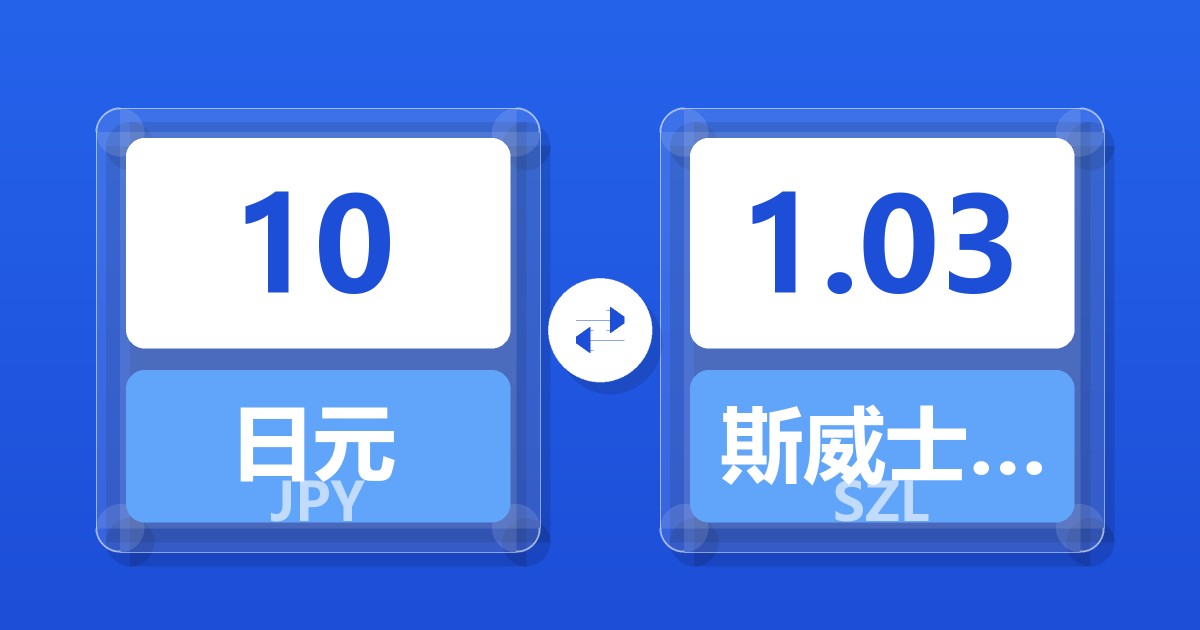 10日元兑斯威士兰里兰吉尼