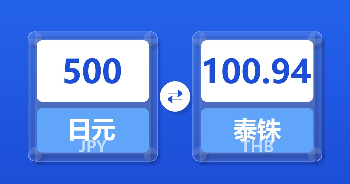 500日元兑泰铢