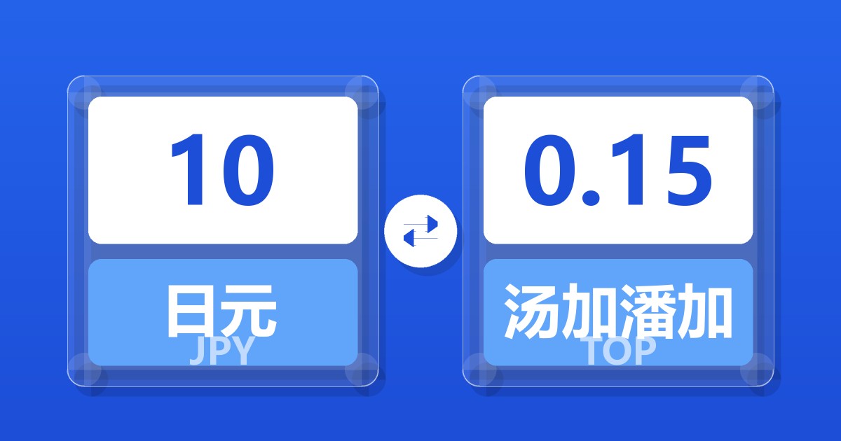 10日元兑汤加潘加