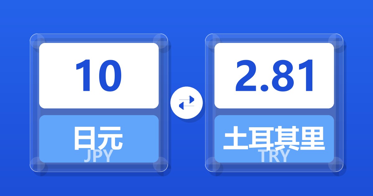10日元兑土耳其里拉