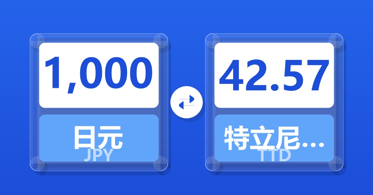 1,000日元兑特立尼达和多巴哥元