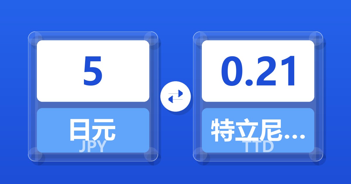 5日元兑特立尼达和多巴哥元