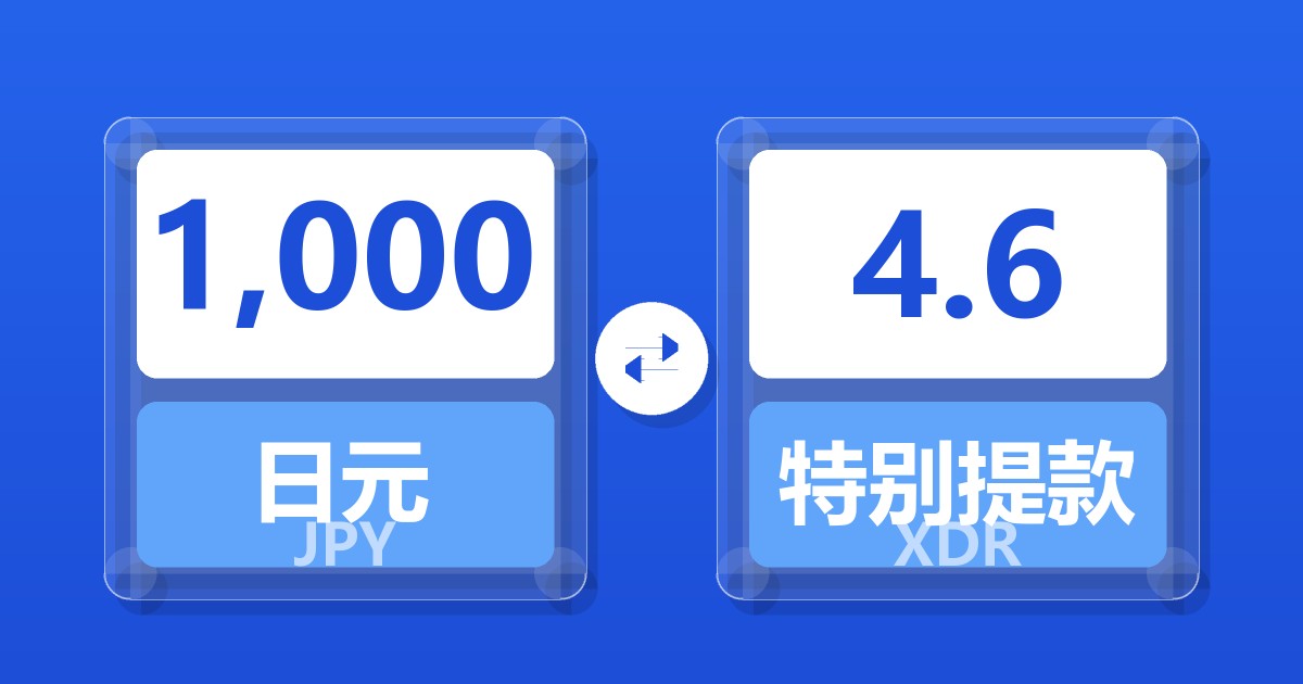 1,000日元兑特别提款权